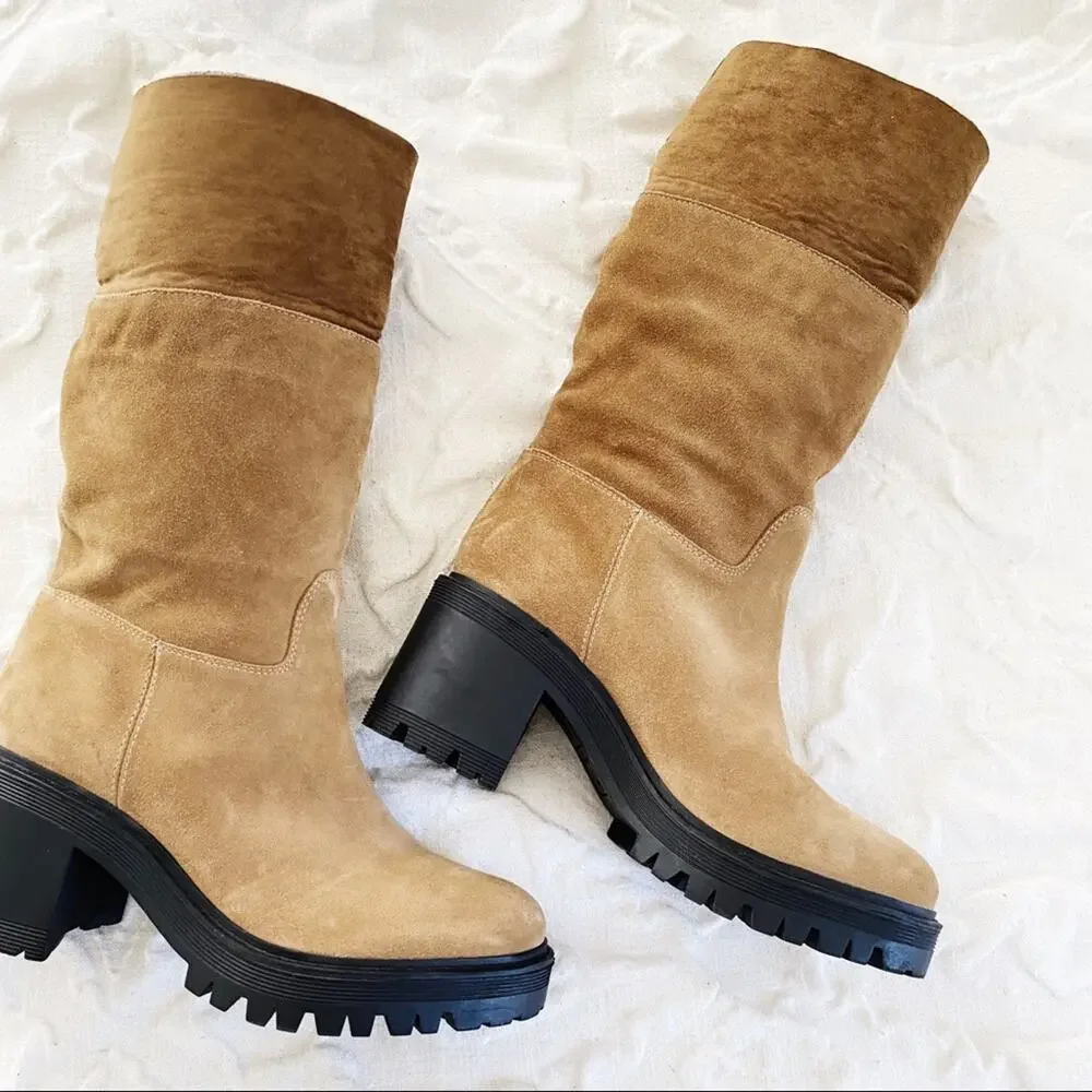 Marc Fisher Willoe Genuine Shearling Boot Size 7.5 New